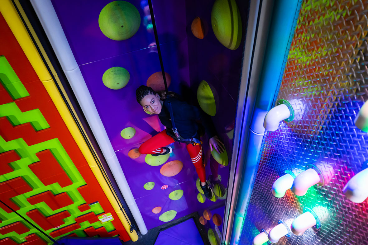 Wobbly walls & leaps at Clip 'n Climb Wandsworth
