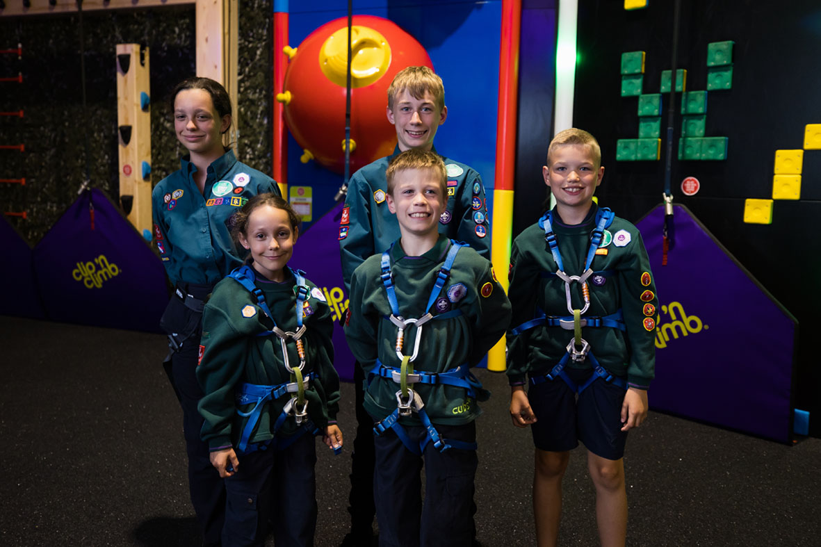 Scouts, Guides & youth clubs climbing at Clip 'n Climb Wandsworth